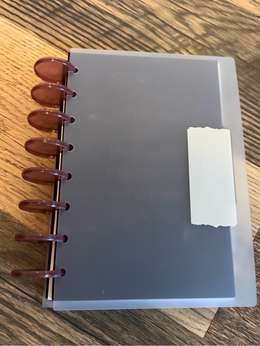 Cloth & Paper Disc Planner Project Habit Tracker Burgundy Minimalist